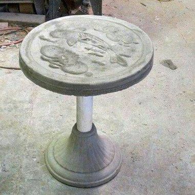 Custom Made Concrete Beverage Snack Table With Pvc Riser,