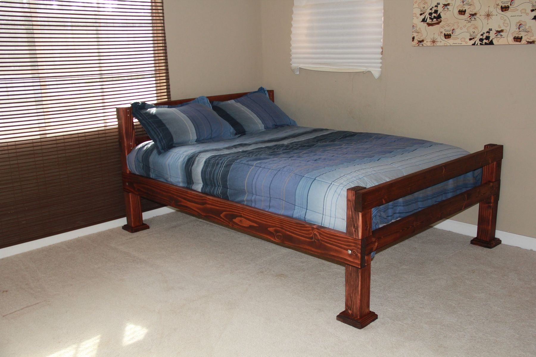 Custom Made Rustic Four Corner Post Full Size Bed by Scott's Custome