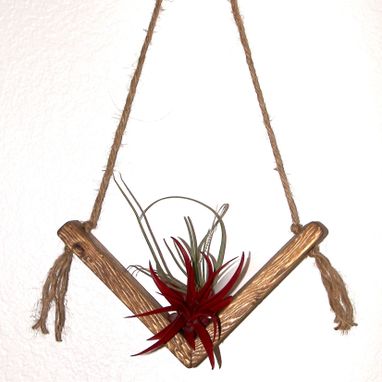 Custom Made Air Plant Wall Hanger Rustic Decor, Succulent Planter, Wall Mount Hanging Wood Plant Rack