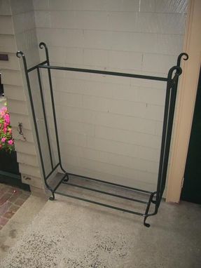 Custom Made Forged Iron Wood Rack