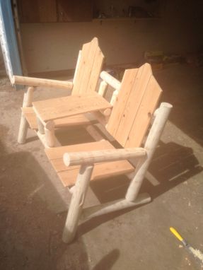 Custom Made Adirondack Style Cocktail Bench For Two