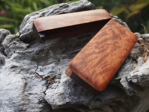 Custom Made Wood Wallet And Business Card Case
