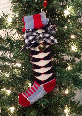 Custom Made Christmas Tree Ornament // Sock Ornament // Whimsical Ornament