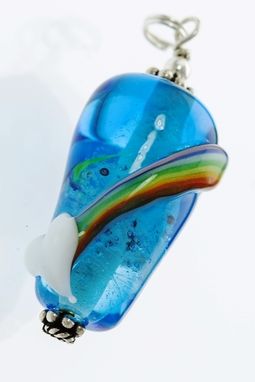 Custom Made Pet Memorial | Pet Memories In Glass | Rainbow Paw