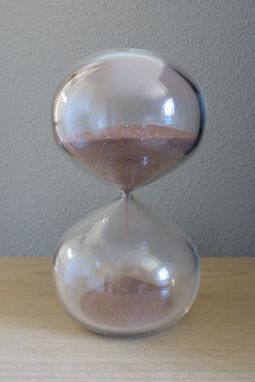 Custom Made Custom Hand Blown Glass Hourglass.