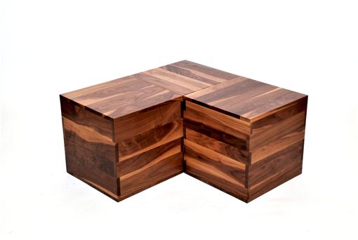 Custom Made Multi-Functional Rustic Walnut Cube
