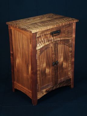 Custom Made Custom Designed Arts And Crafts Black Walnut Cabinet