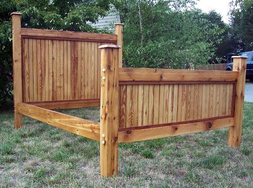 Custom Made Queen Size Bed Frame Made From Reclaimed Antique Barnwood