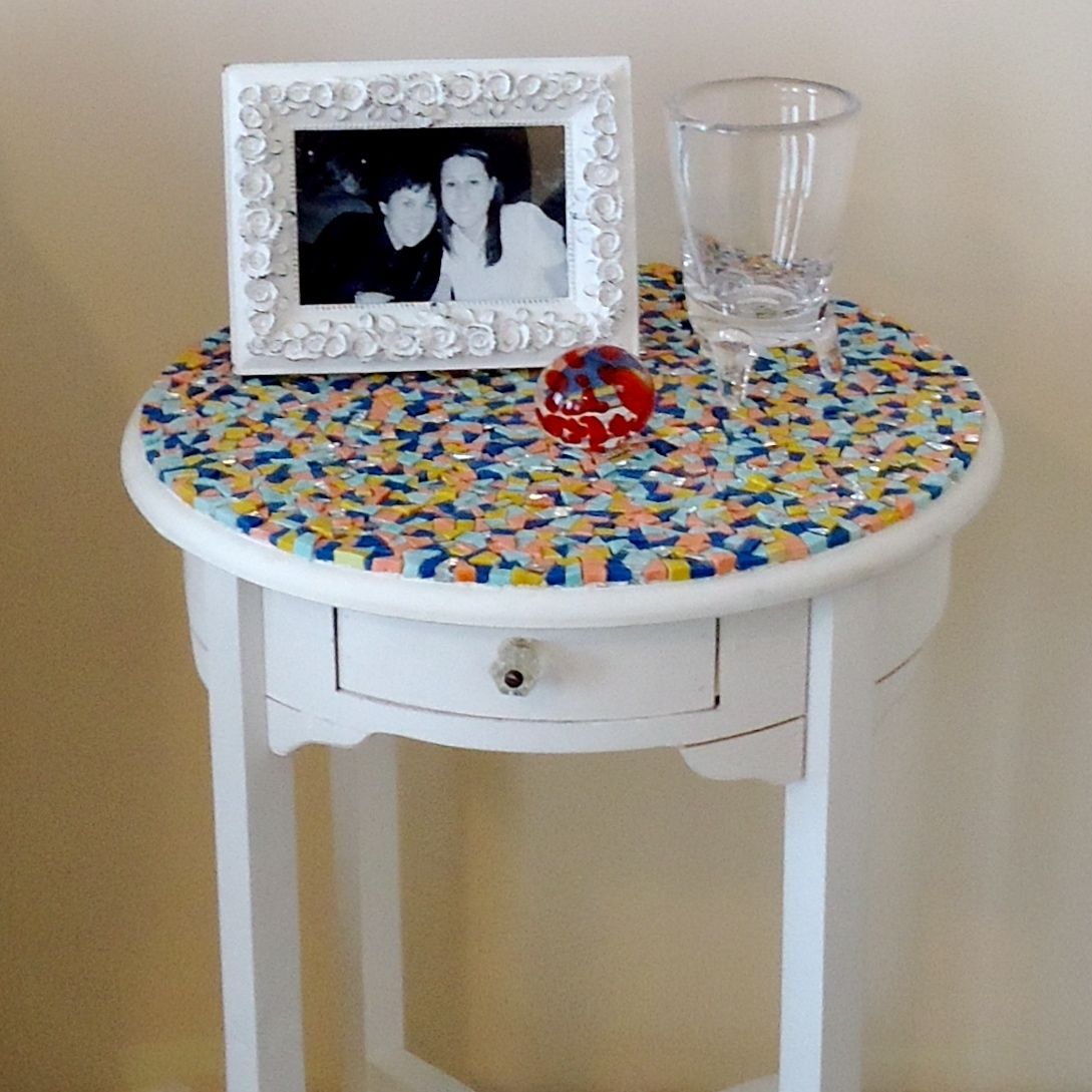 Hand Made Mosaic Side Table by Live In Mosaics