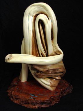 Custom Made Twisted Juniper Taxidermy Pedestal W/Turquoise Inlay