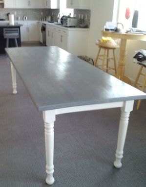 Custom Made Farmhouse Style Dining Tables With Turned Hardwood Legs