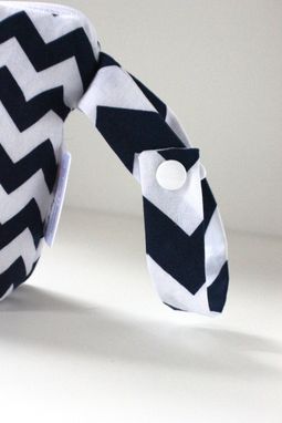 Custom Made Small Gusseted Messy Bags (Snack Bags) - Navy Chevron