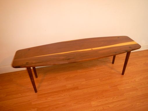 Custom Made Mid Century Modern Style Surfboard Table