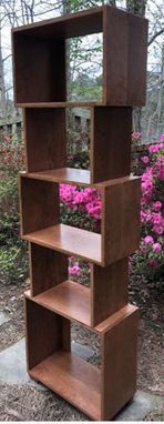 Custom Made Bookcase Or Room Divider Mid Century Modern Finished Custom Made Tall Boy With Extra Height Shelves