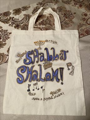 Custom Made Shabbat Shalom Music Note Bag