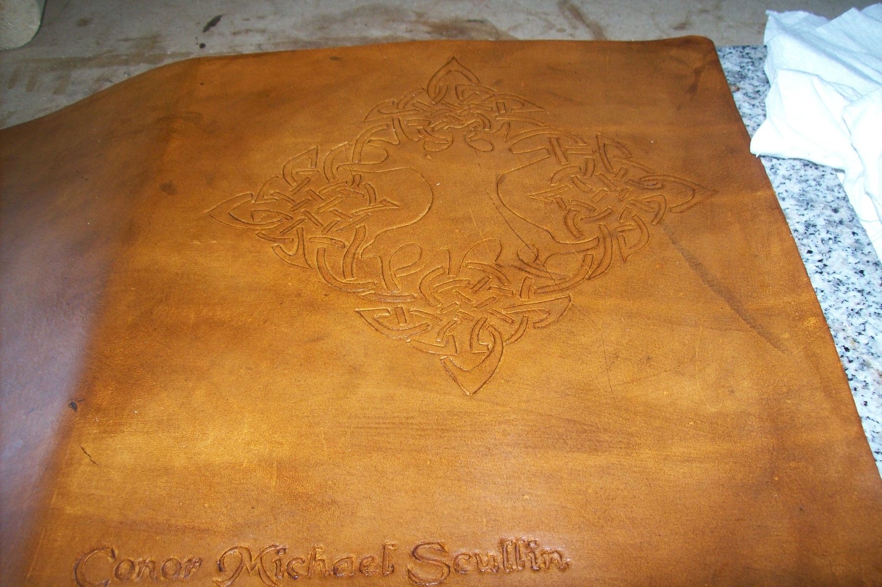 Buy Handmade Leather Portfolio, made to order from Kerry's Custom