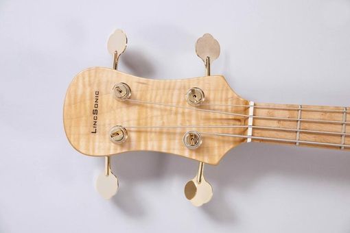 Custom Made Tiger Maple Lincsonic Electric Bass Guitar
