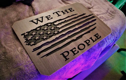 Custom Made Wood Sign - " We The People " - Wooden Sign - American Sign - Wall Sign - American Flag