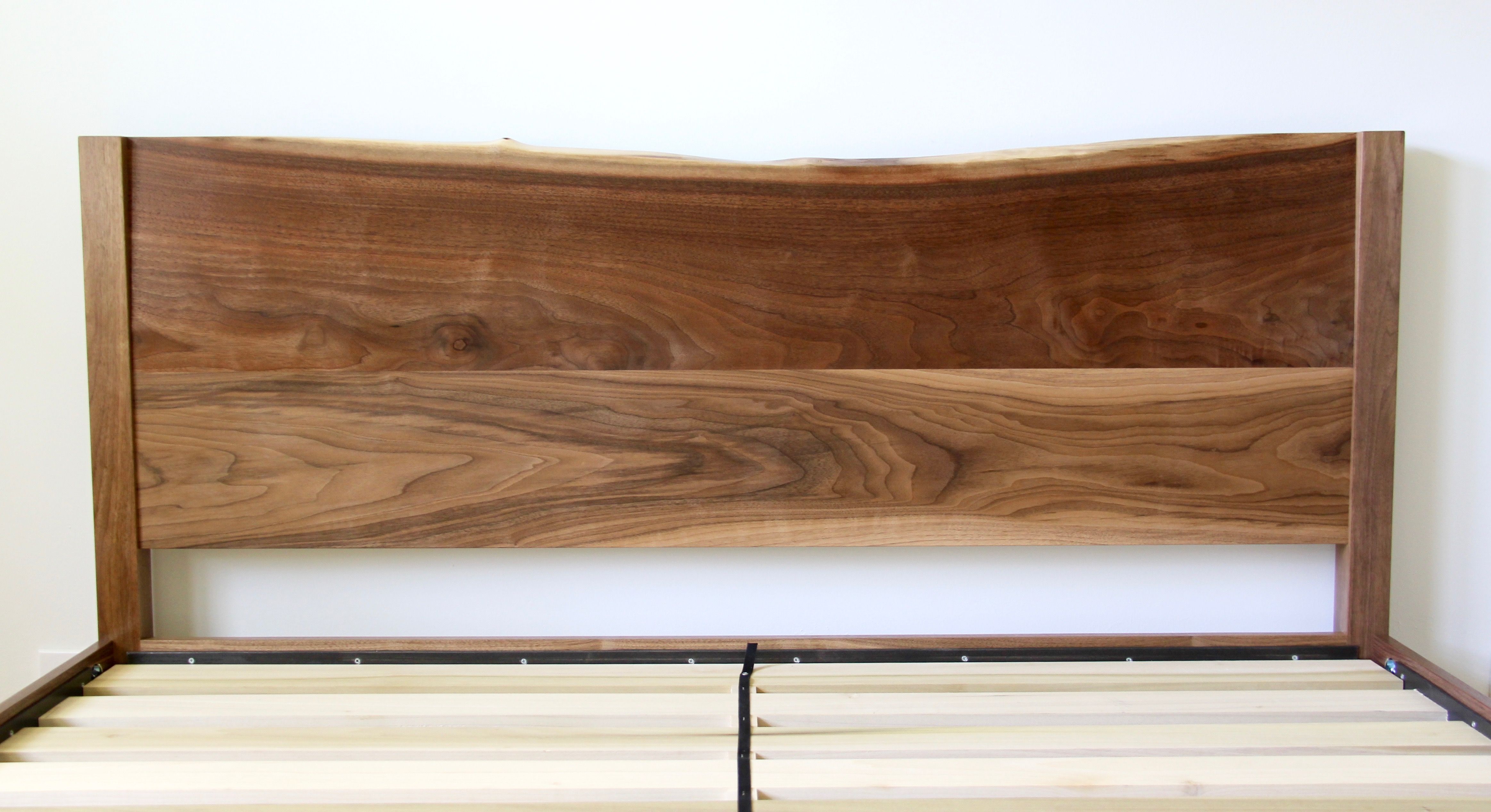 Handmade Custom Handcrafted Solid Walnut Queen Bed by Keefrider Custom