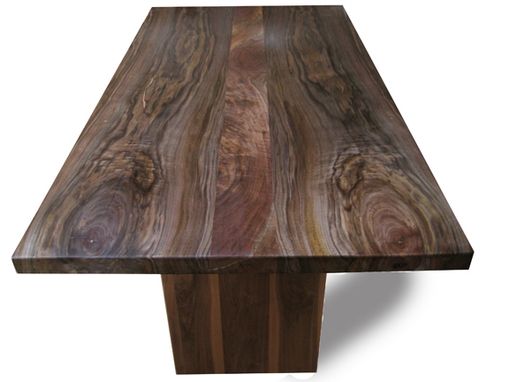 Custom Made Walnut Dining Table With Pedestal Legs