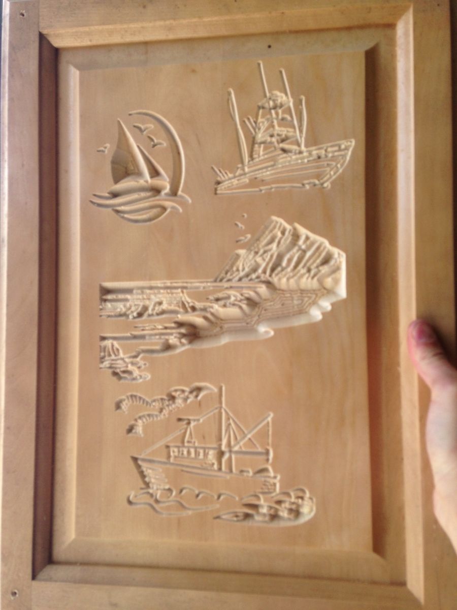 Handmade Custom Carved Kitchen Cabinets by Tiki Art Studios ...