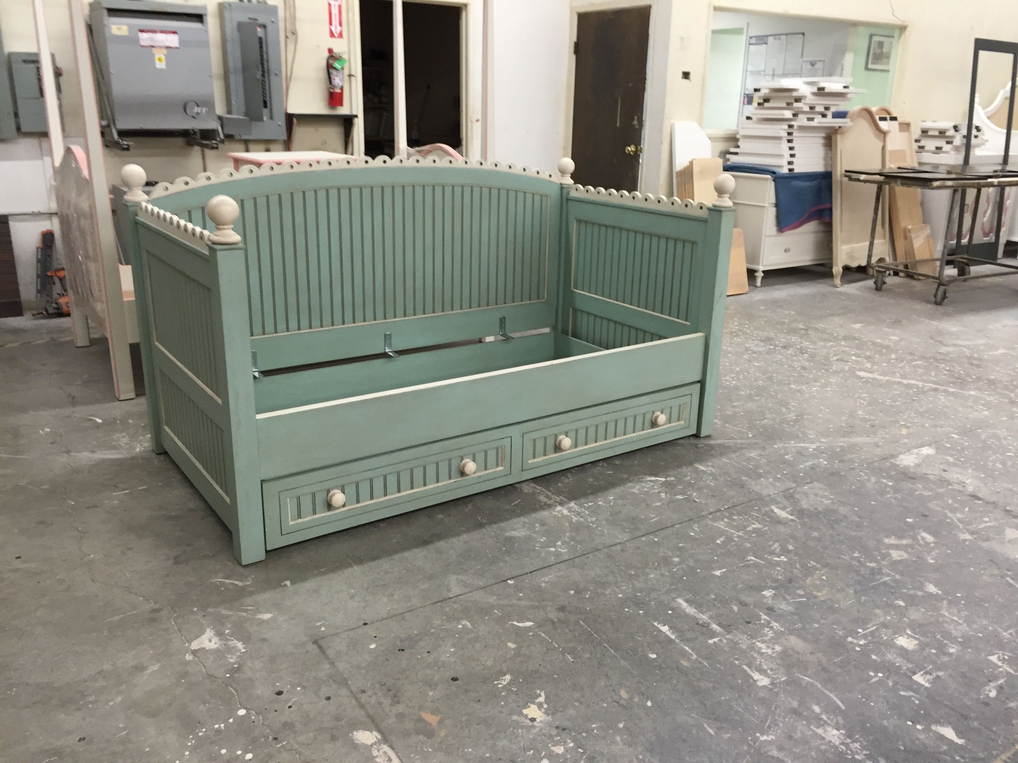 Buy Custom Made Picket Fence Day Bed, made to order from Finished By