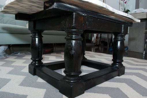Custom Made Marble Table With Wooden Frame