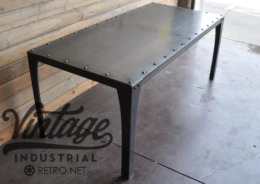 Custom Made Vintage Industrial Simple Metal Table