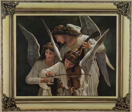 Custom Made Musical Angels - Bougereau Recreation Trompe L'Oeil Mural
