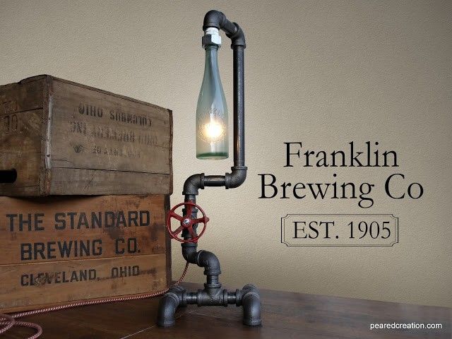 Buy A Custom Industrial Desk Lamp Historic Beer Bottle Faucet