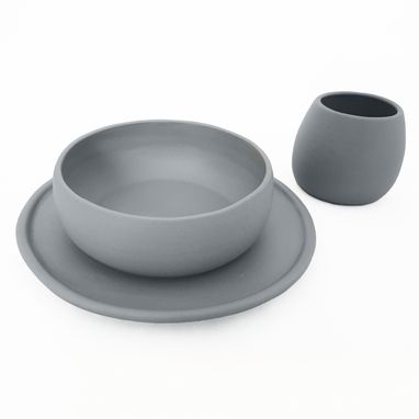 Custom Made Matte Porcelain Usa Made 9" Dinner Plate- Black