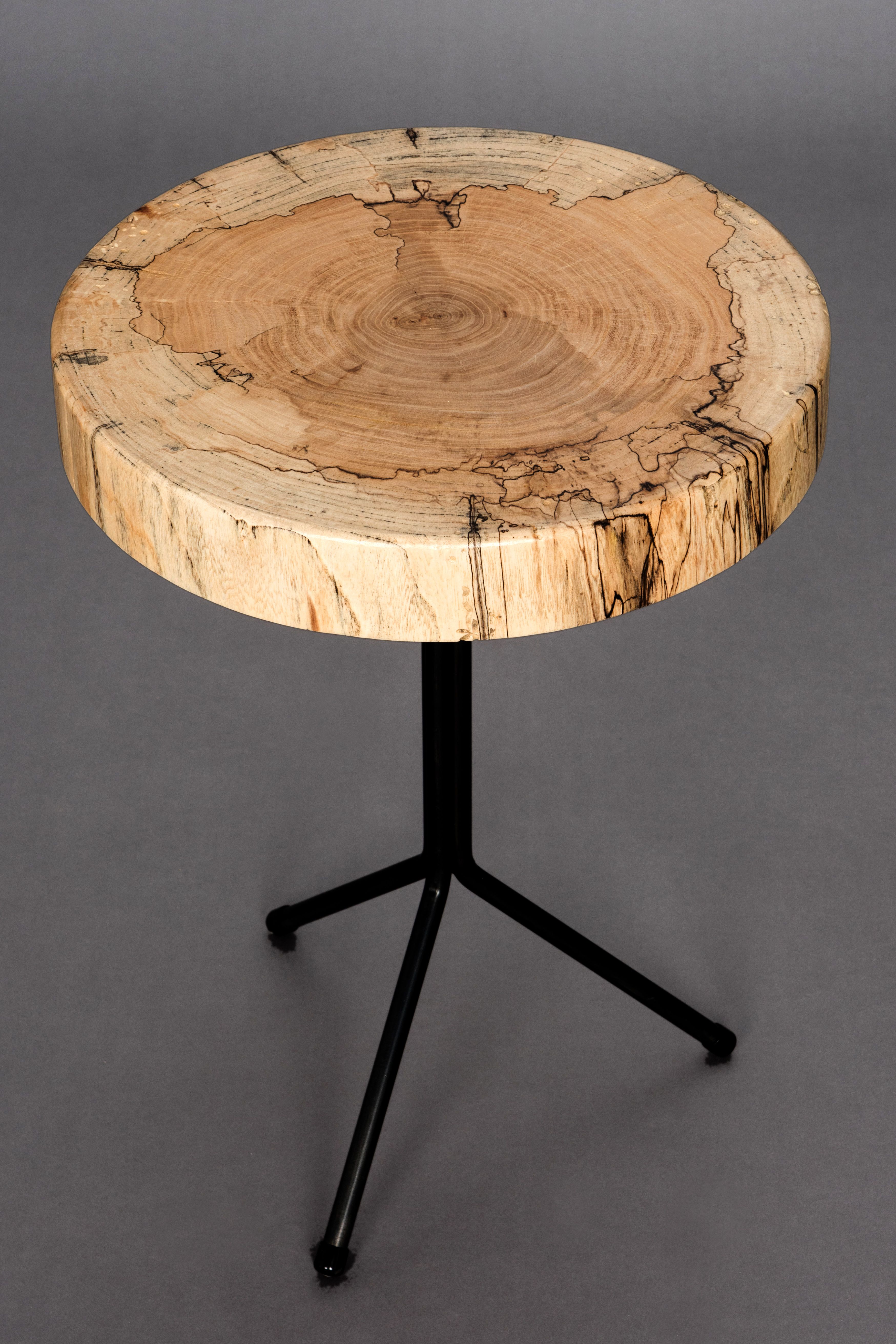 Hand Made Spalted Maple End Table by Concrete Pete | CustomMade.com