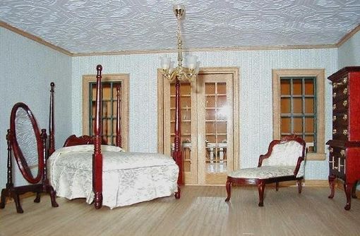 Custom Made Louisiana Bedroom Dollhouse Interior!