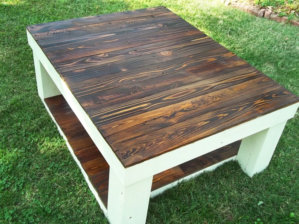 Buy Hand Made Reclaimed Wood Farmhouse Coffee Table, made to order from