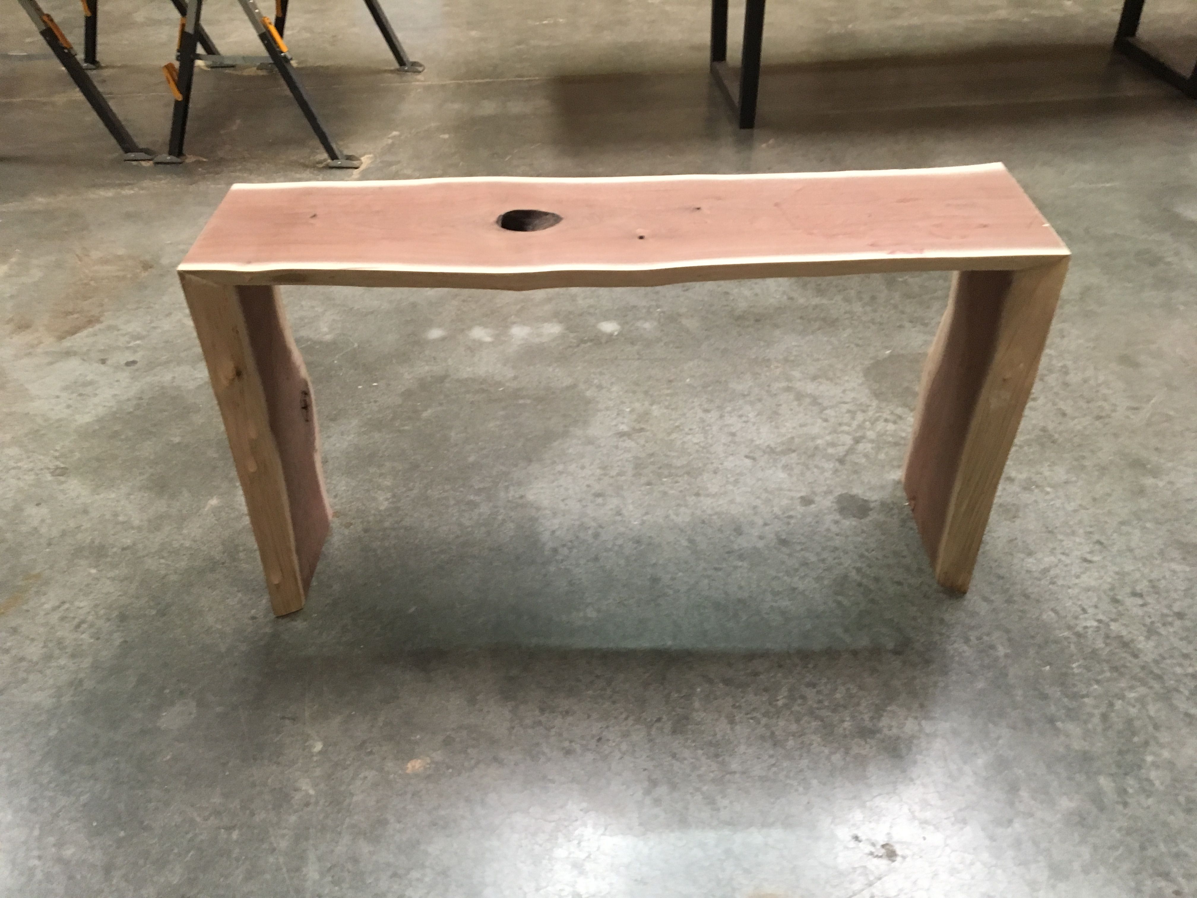 Hand Made Live Edge Black Walnut Waterfall Table by KC Custom Hardwoods