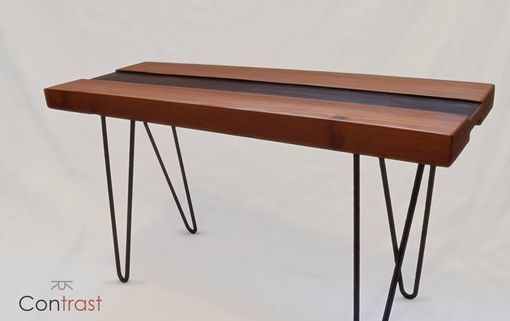 Custom Made Ebony And Redwood Coffee Table