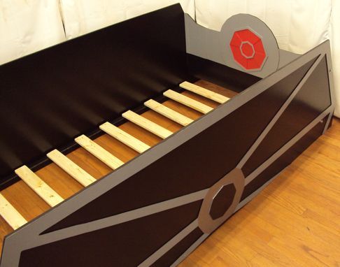 Custom Made Tie Starfighter Twin Kids Bed Frame - Handcrafted - Space Themed Children's Bedroom Furniture