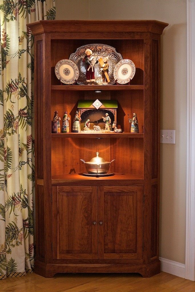 Handmade Cherry Corner Cabinet By Oceanside Woodworking Inc 3370