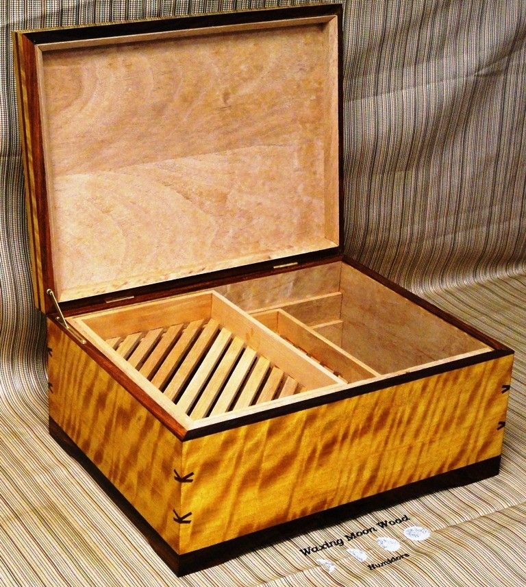 Hand Made Custom Humidor "Sundrop" by Waxing Moon Wood