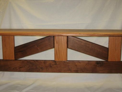 Custom Made Black Walnut And Red Oak Dining Benches