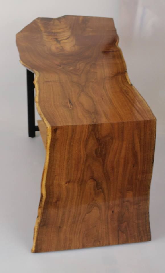 Custom Waterfall Edge Side Table by Hamilton & Crosby Fine Woodworks