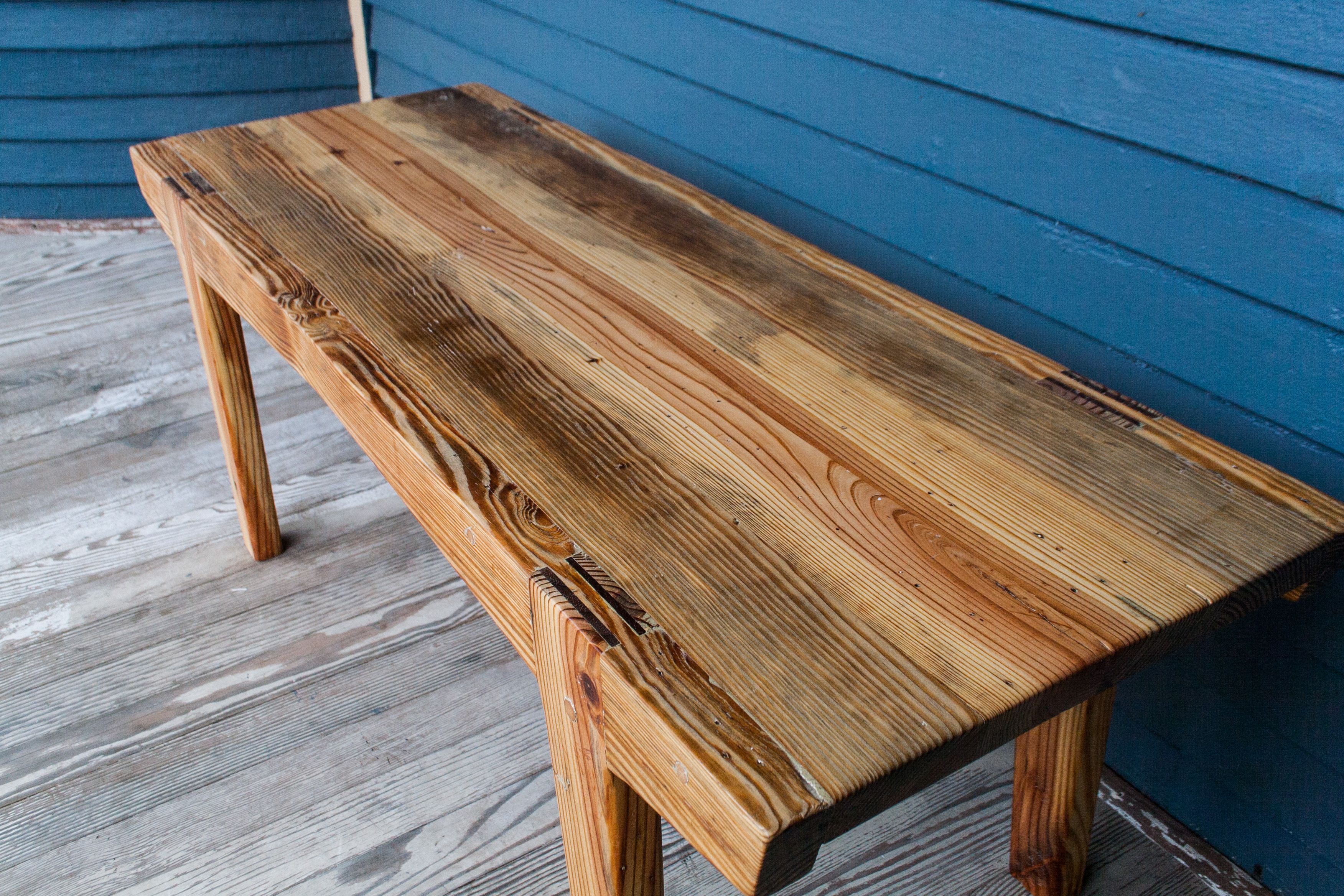 Custom Made Reclaimed Wood Bench by Hog Island Woodcraft ...