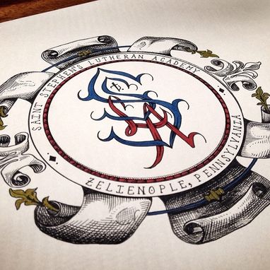 Custom Made Elaborate Hand Drawn Monograms And Family Crests