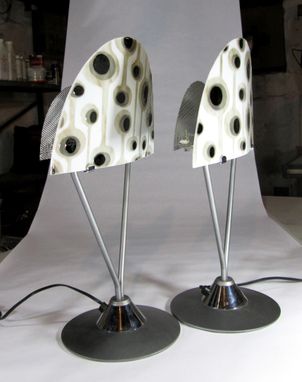 Custom Made Custom Made Glass Lamp Panels For Vintage Italian Modernist Lamps
