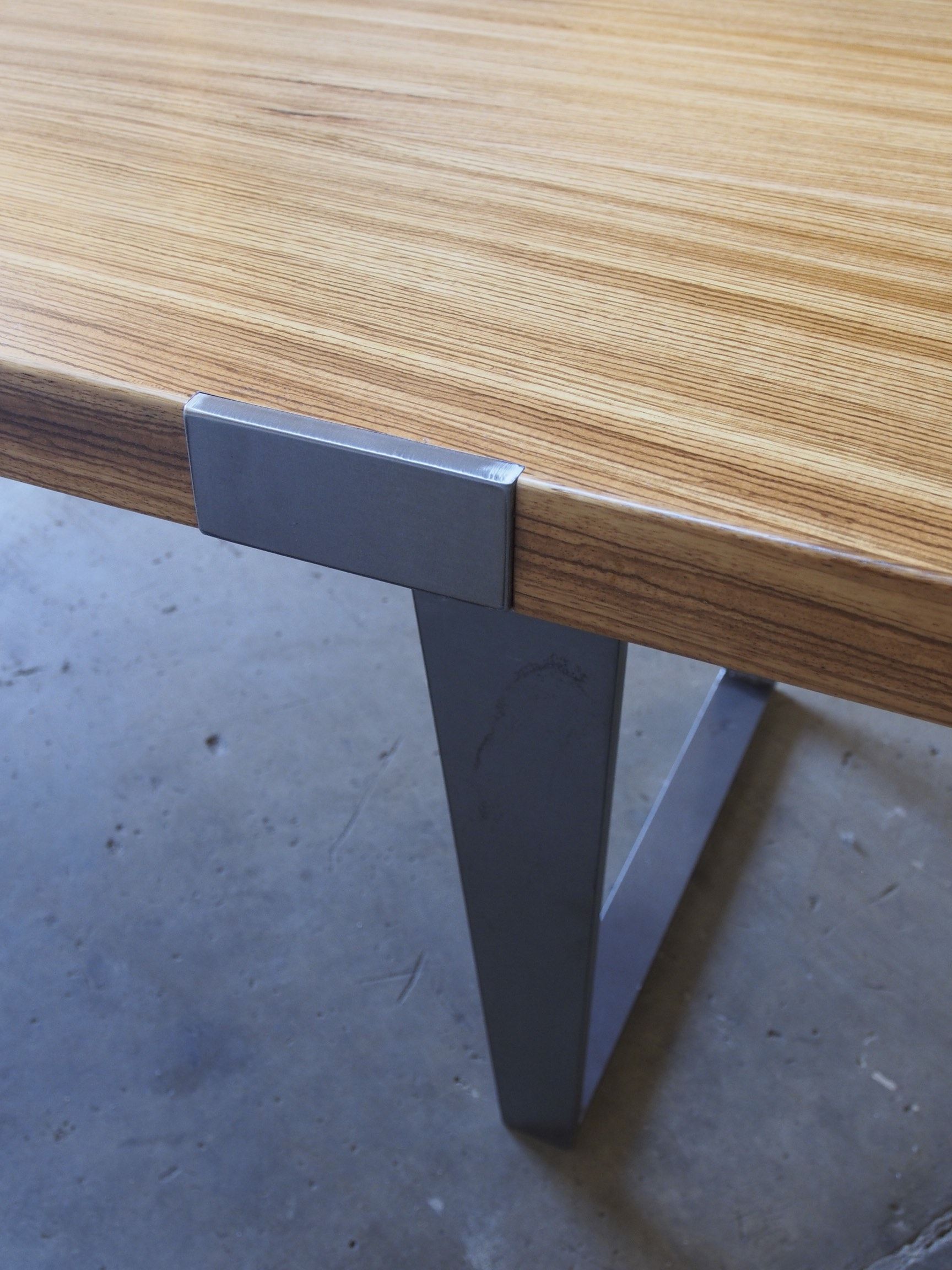 Custom Made Zebrawood Dine Table by Perfect45Degree