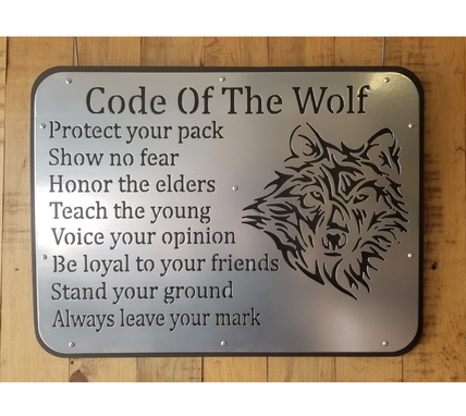 Custom Made Wolf Custom Text Sign