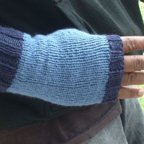 Custom Made Buttonz Hand Knit Fingerless Gloves/Mitts / Plain Jane