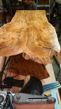 Custom Made Spalted Water Oak Live Edge Coffee Table