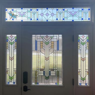 Custom Made Frank Lloyd Wright Inspired Prairie Style Transom Window