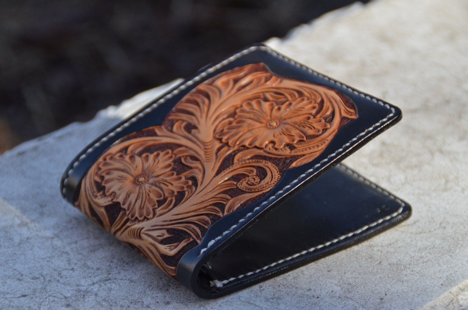 Handmade All Hand Made Carved Leather Wallet by RZleathercraft ...